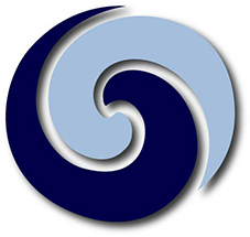 Logo von Hypnoenergtics - zweifarbiger Wirbel